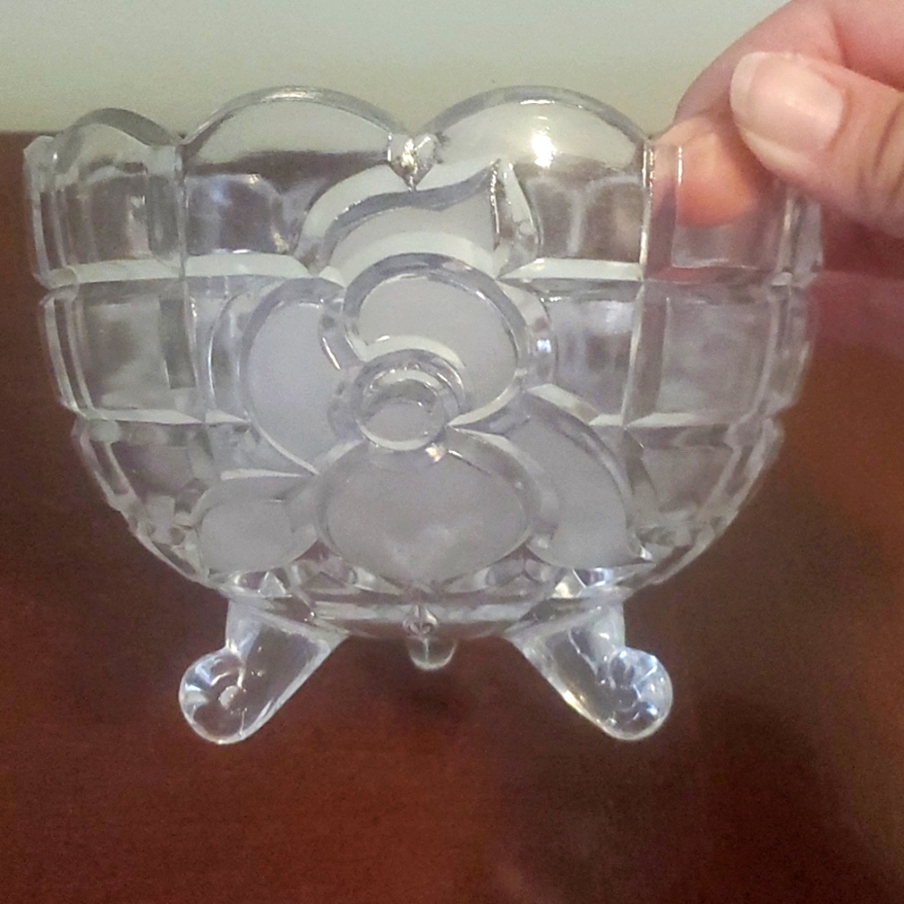 Glass candy dish